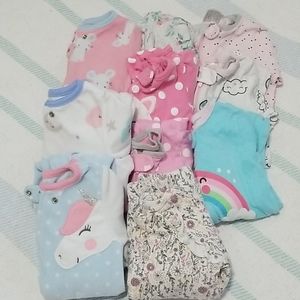 Baby Girls set of 10 Pajamas